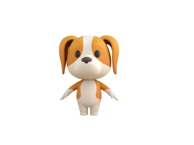Character206 Beagle Dog 3D model