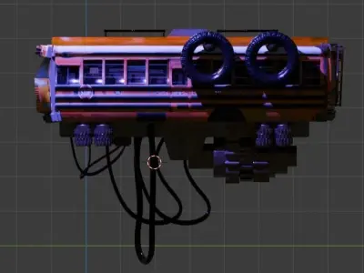 Fantasy Bus modeling Free 3D model