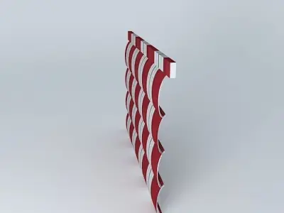 roman shades cortina romana cortina Free 3D model