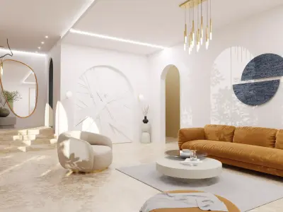 Cozy Reception scene 3D model