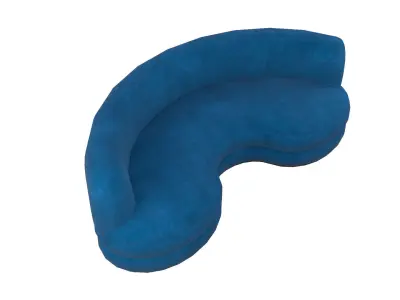 Polo Curve Sofa Low-poly 3D model