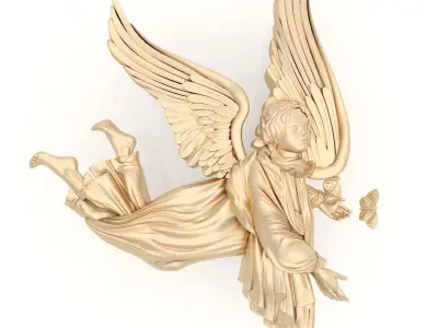 Panel 10 Angels and Girl 3D model