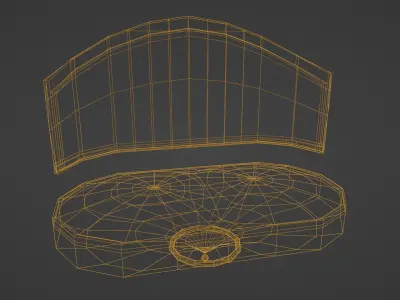 Simple Sci-Fi Furniture Pack Free low-poly 3D model