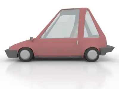 Toon Car Low-poly 3D model