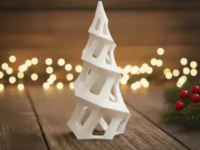 Abstract Geometric Christmas Tree 3D print model