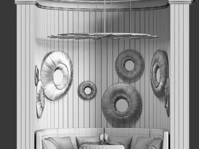 Place for a cafe or restaurant 3D model