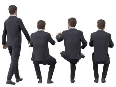 Man in Formal Wear - Posed Business Character 3D model