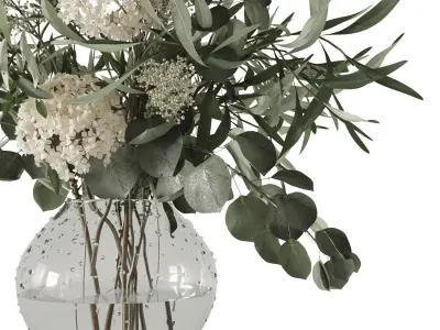 Bouquet of spring flowers 3D model