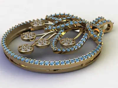 Solitaire for women with concept look like flower cad file 3D model