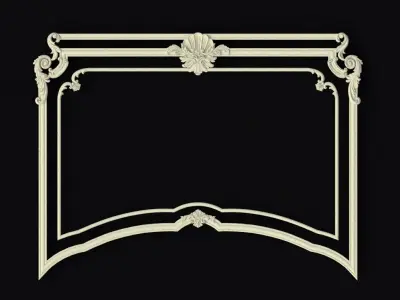 Central decor ornament for furniture 3D model 576