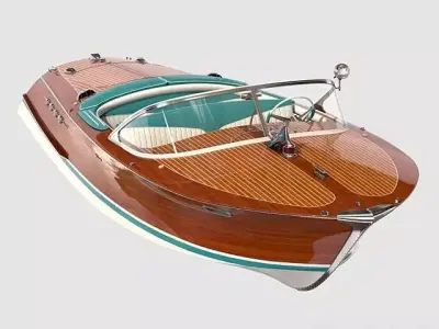 Vintage speedboat 3D model