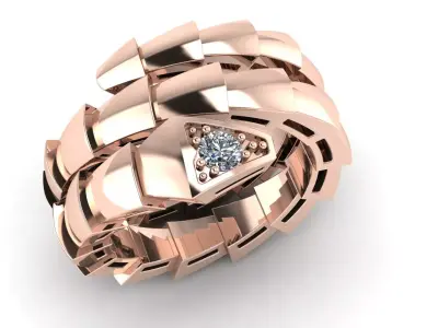 Snake ring bul 02 3D print model