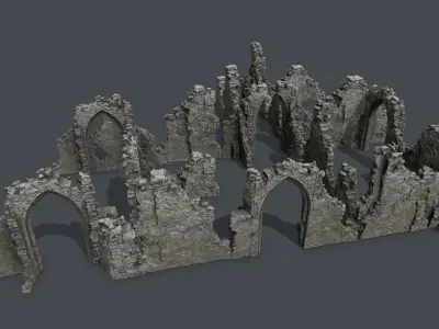 old ruins Low-poly 3D model