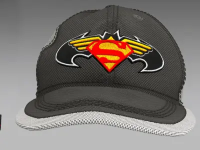 SuperBat Cap 3D model