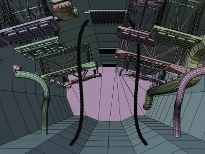 Sci-fi Corridor for Blender Free 3D model