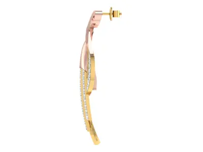 Women Drop Earrings 3dm STL OBJ FBX Renders Details 3D print model order