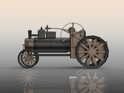 Vintage tractor  3D model