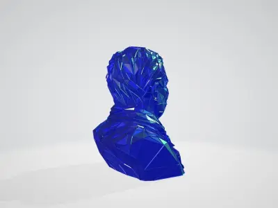 Theodore Roosevelt bust WIREFRAME VORONOI WIREMESH MESH 3D print model