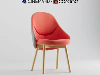 Albu Chair By Ton C4D and Corona Renderer Low-poly 3D model