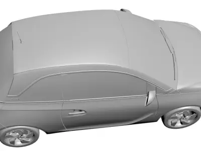 Small city car 3D model