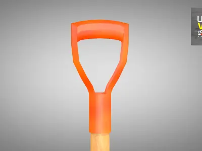 Construction - Hoe and Shovel 3D model
