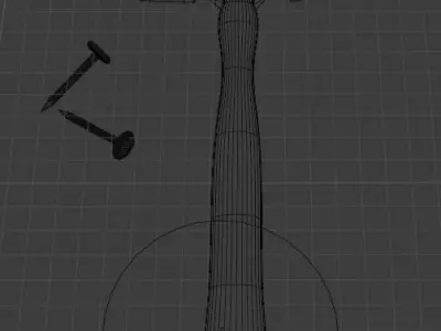Wooden Hammer 3D model