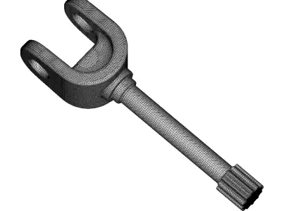 Plastic Vehicle Axle Shaft Toy 3D model