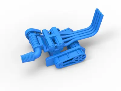 Engine of Top fuel Dirt dragster motorcycle Scale 1 to 25 3D print model