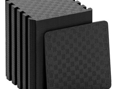 Puzzle mats Low-poly 3D model