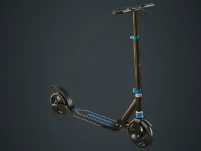 Kick Scooter 1A Low-poly 3D model
