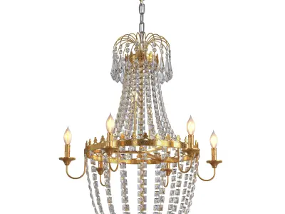 Wellmet French Empire Crystal Chandelier 3D model