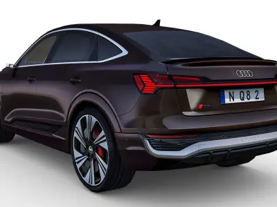 Audi Q8 Sportback E-tron 2024 Low-poly 3D model