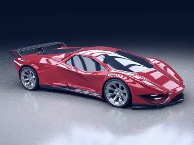 Vikintador V2 supercar concept 3D model