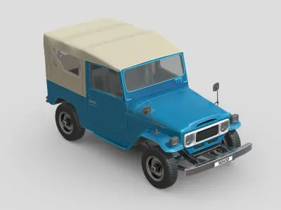 Toyota Land Cruiser J40 1979 Low-poly 3D model