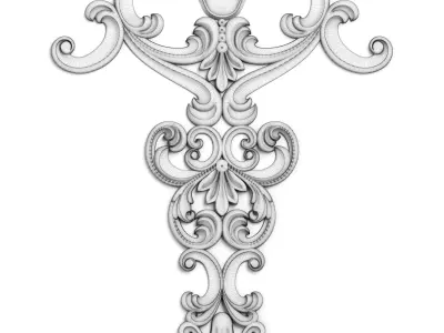 Decorative Plaster 001 3D model