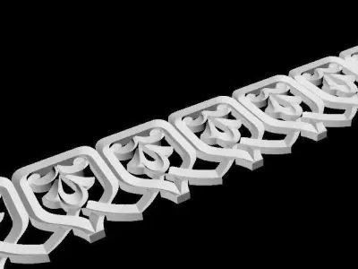 Central decor ornament for furniture 3D model 49