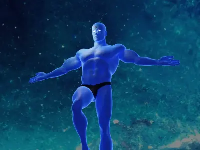 Doctor Manhattan  Free low-poly 3D model