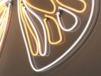 Butterfly Wings 1 - Neon Sign 3D model