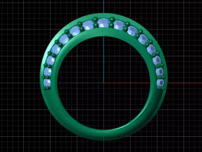Hollow Diamond Ring 3D print model