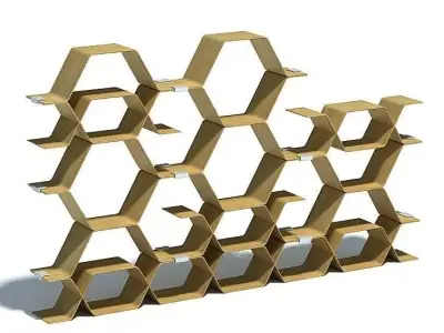 Honeycomb Shaped Shelves 3D model