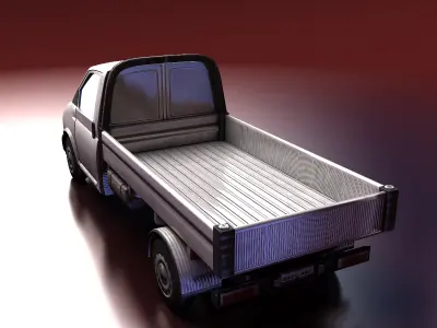 Pickup Van Low-poly 3D model
