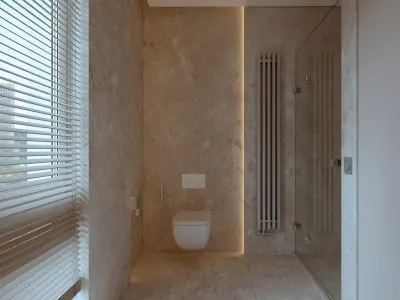 Highrise apartment bathroom 3D model