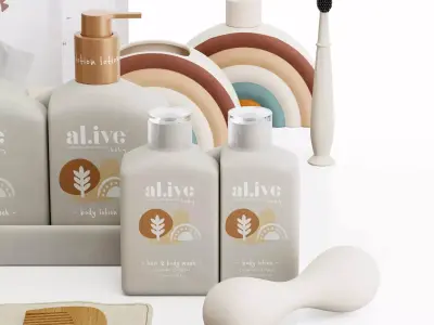 bathroom accessories for kids 3D model