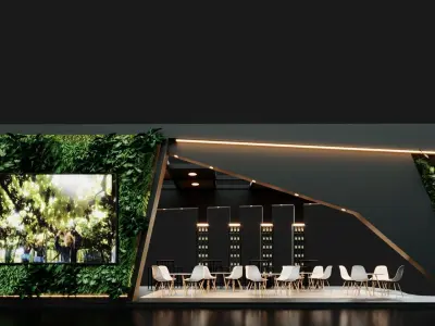 Exhibition Stand - 12m x 6m 3D model 3D model 3D model