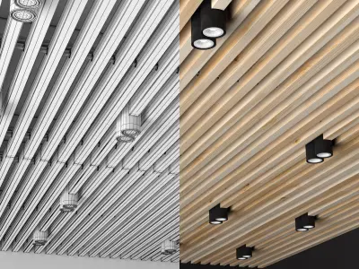 Wooden ceiling 3D model