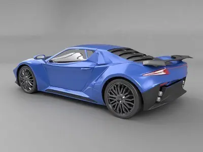 Nexeno sportscar 2nd generation 3D model