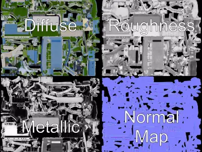 Eco Tower Architecture model pack Low-poly 3D model