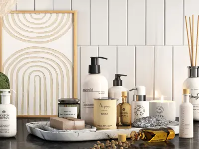 Bathroom Decorative Set 02 3D model