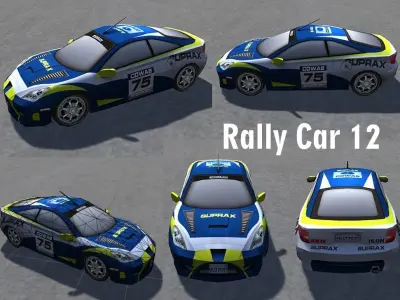Racing Cars low-poly 3d models Low-poly 3D model