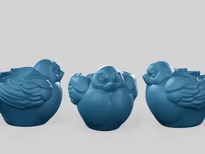 Easter Bird - Egg Holder - Candle - STL 3D print model